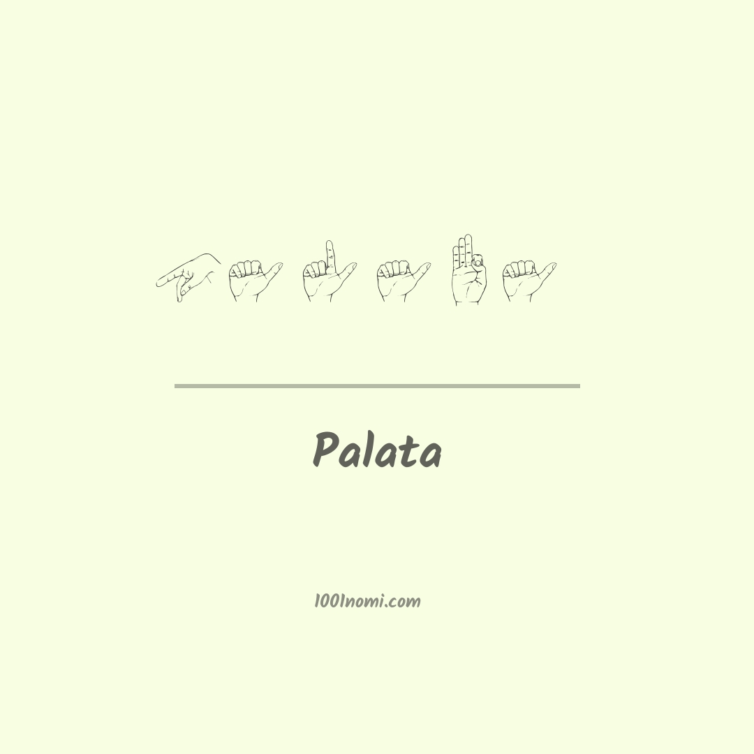 Palata nella lingua dei segni