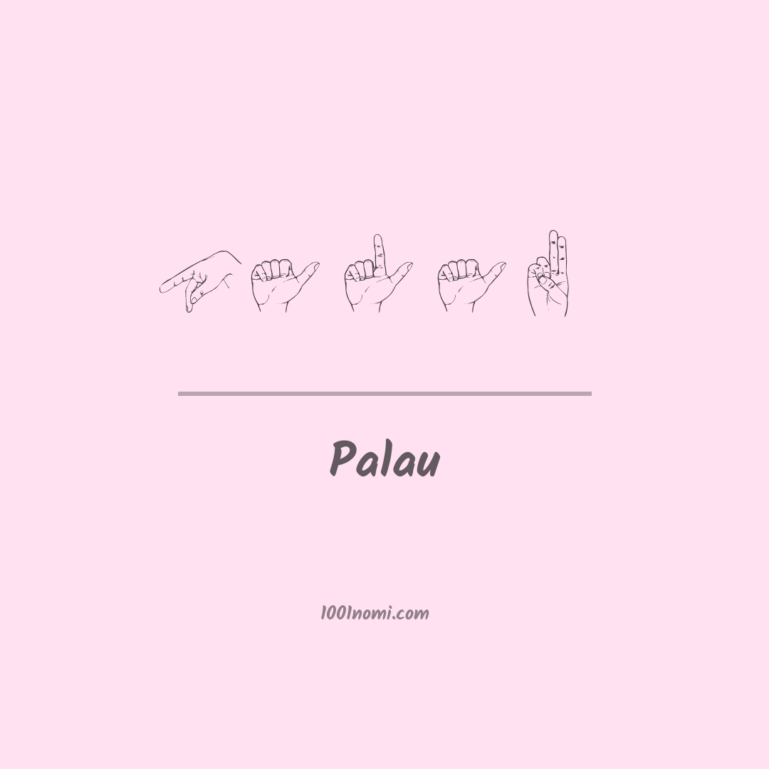 Palau nella lingua dei segni