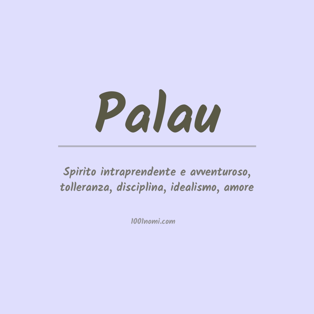 Significato del nome Palau