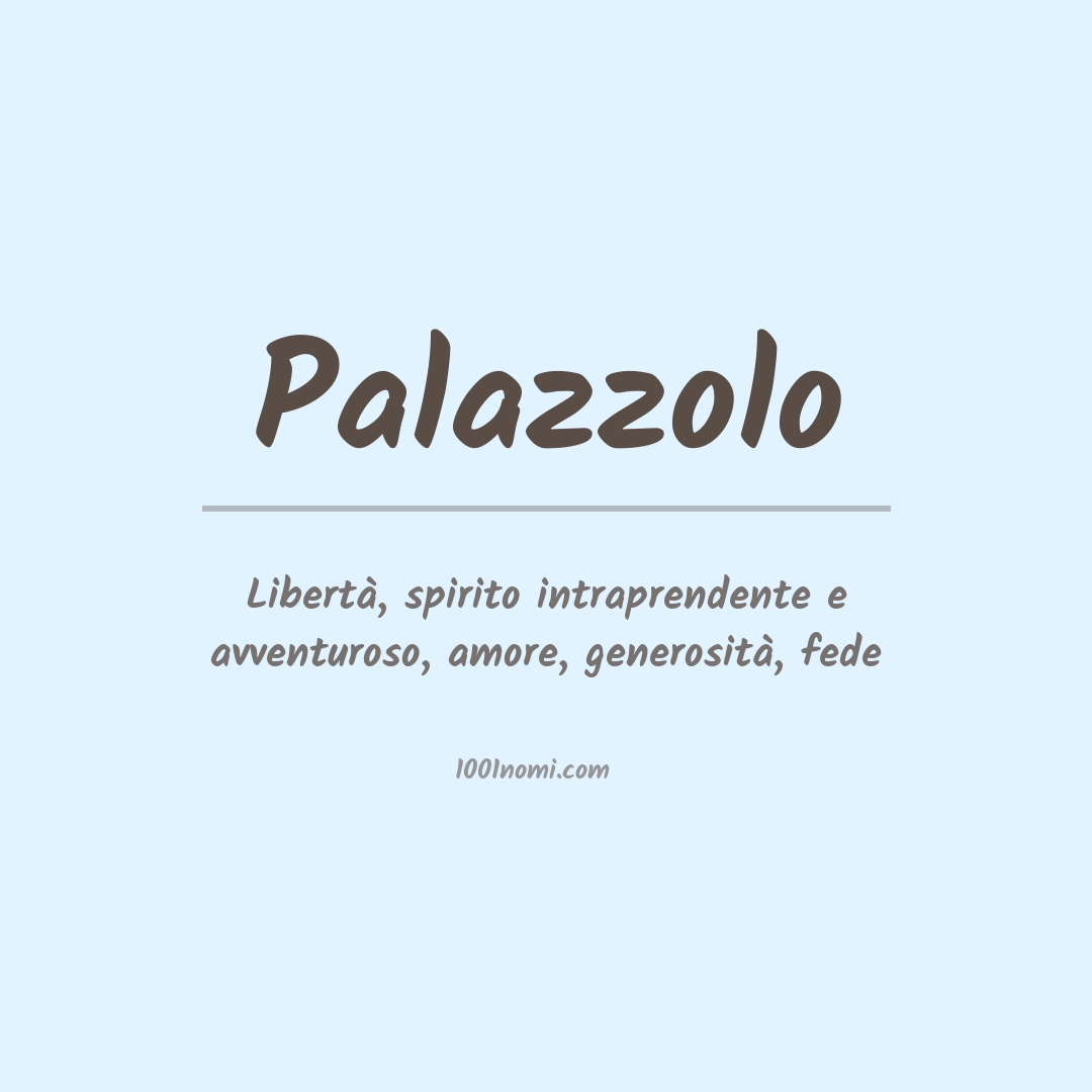 Significato del nome Palazzolo