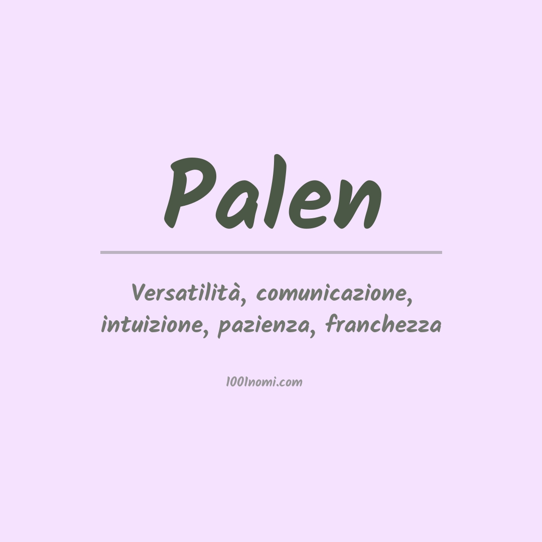 Significato del nome Palen