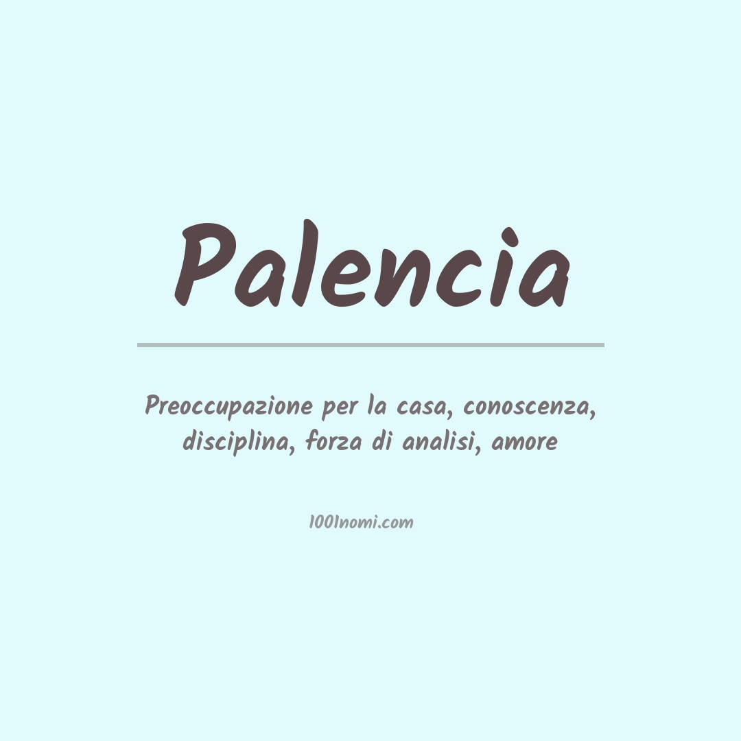 Significato del nome Palencia