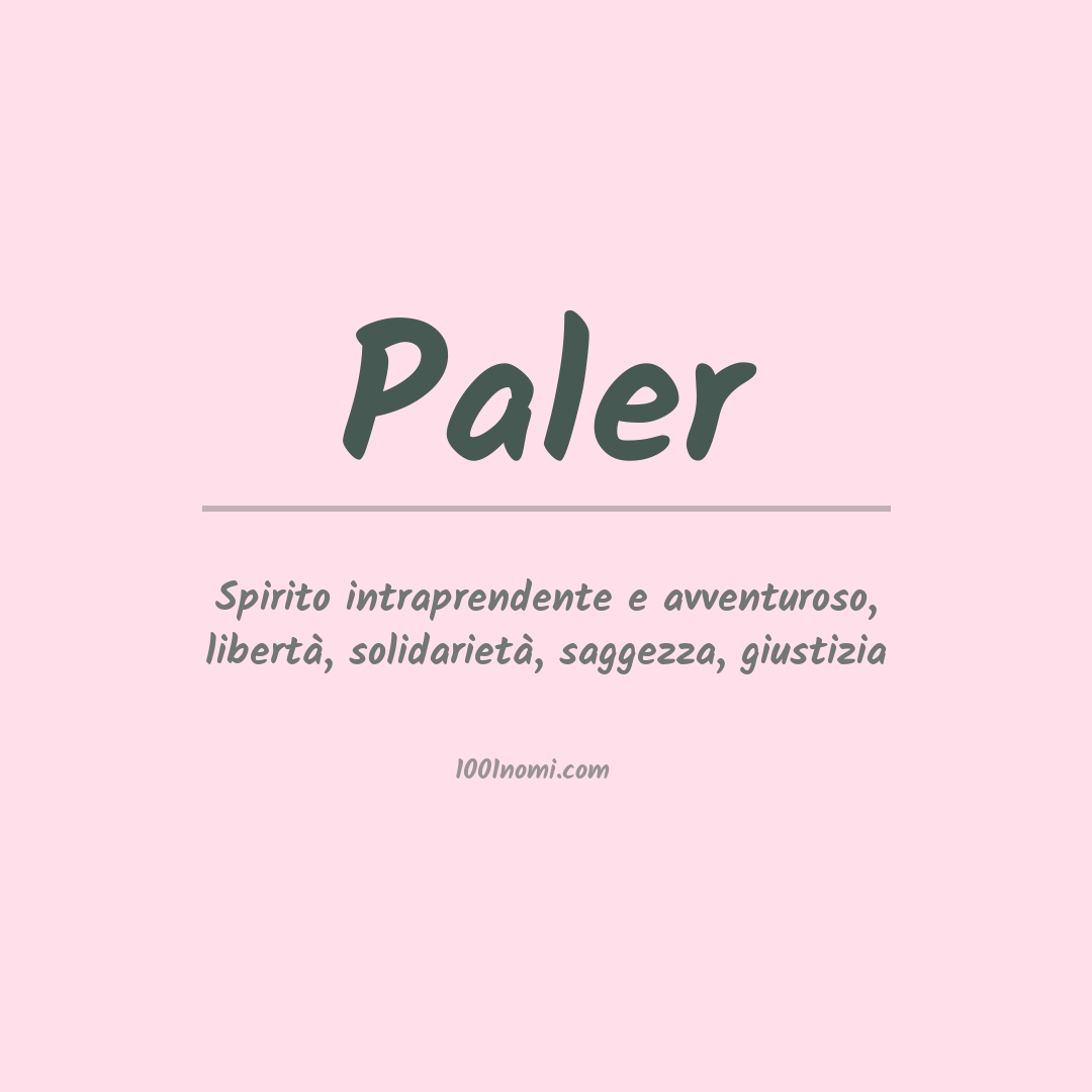 Significato del nome Paler