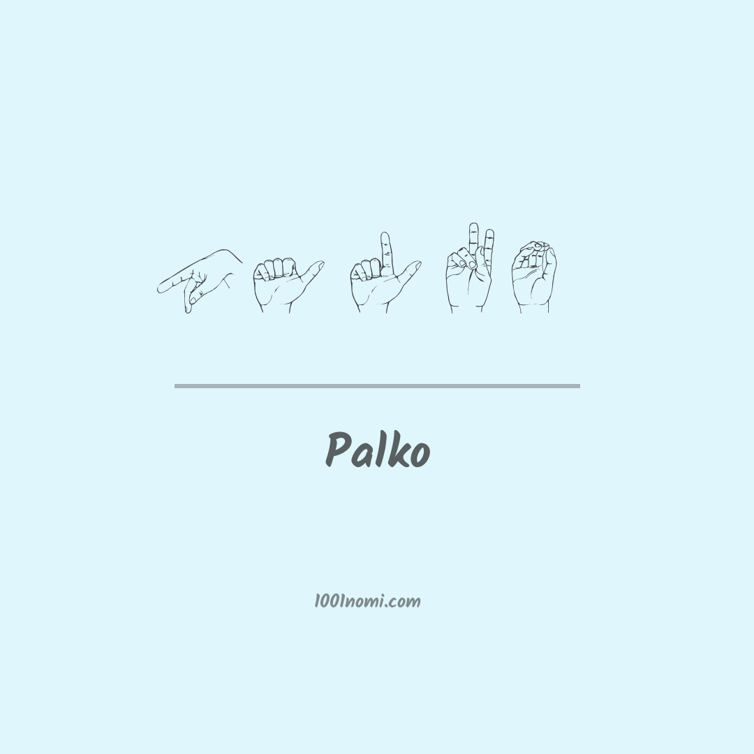 Palko nella lingua dei segni