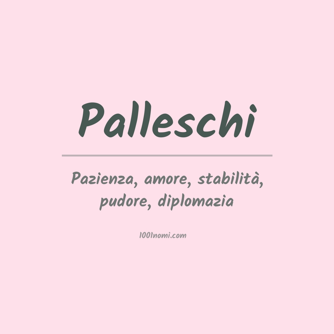 Significato del nome Palleschi Significato del nome Palleschi