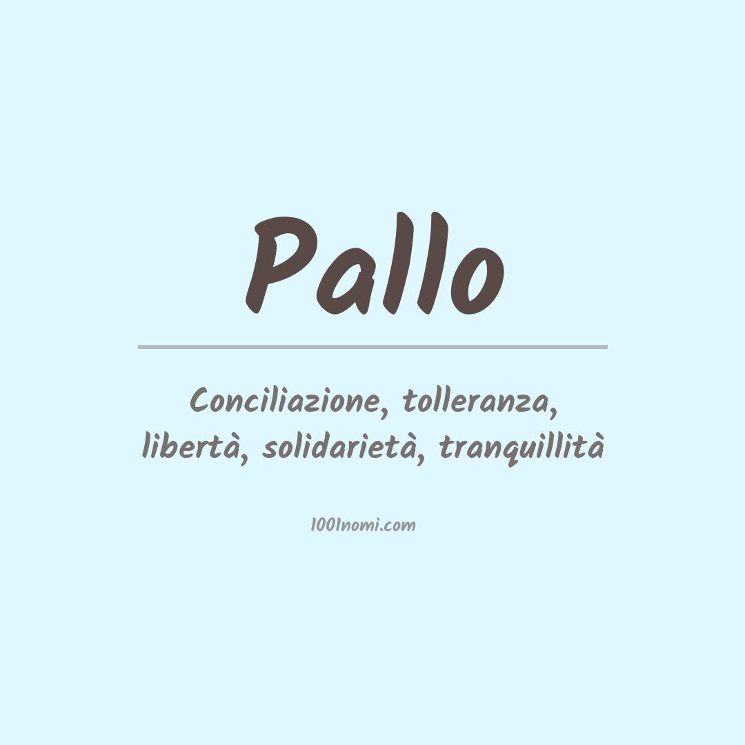 Significato del nome Pallo