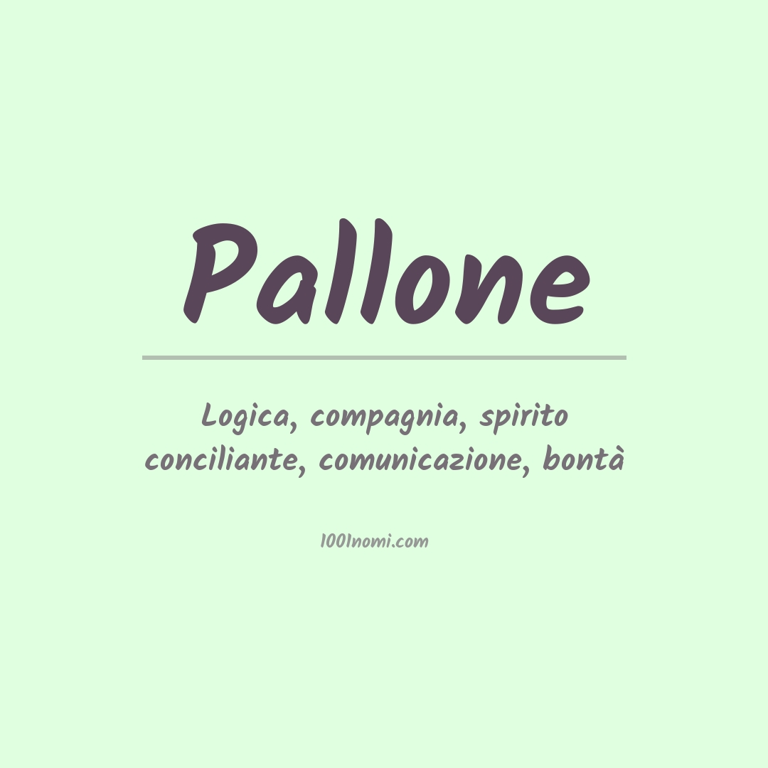 Significato del nome Pallone