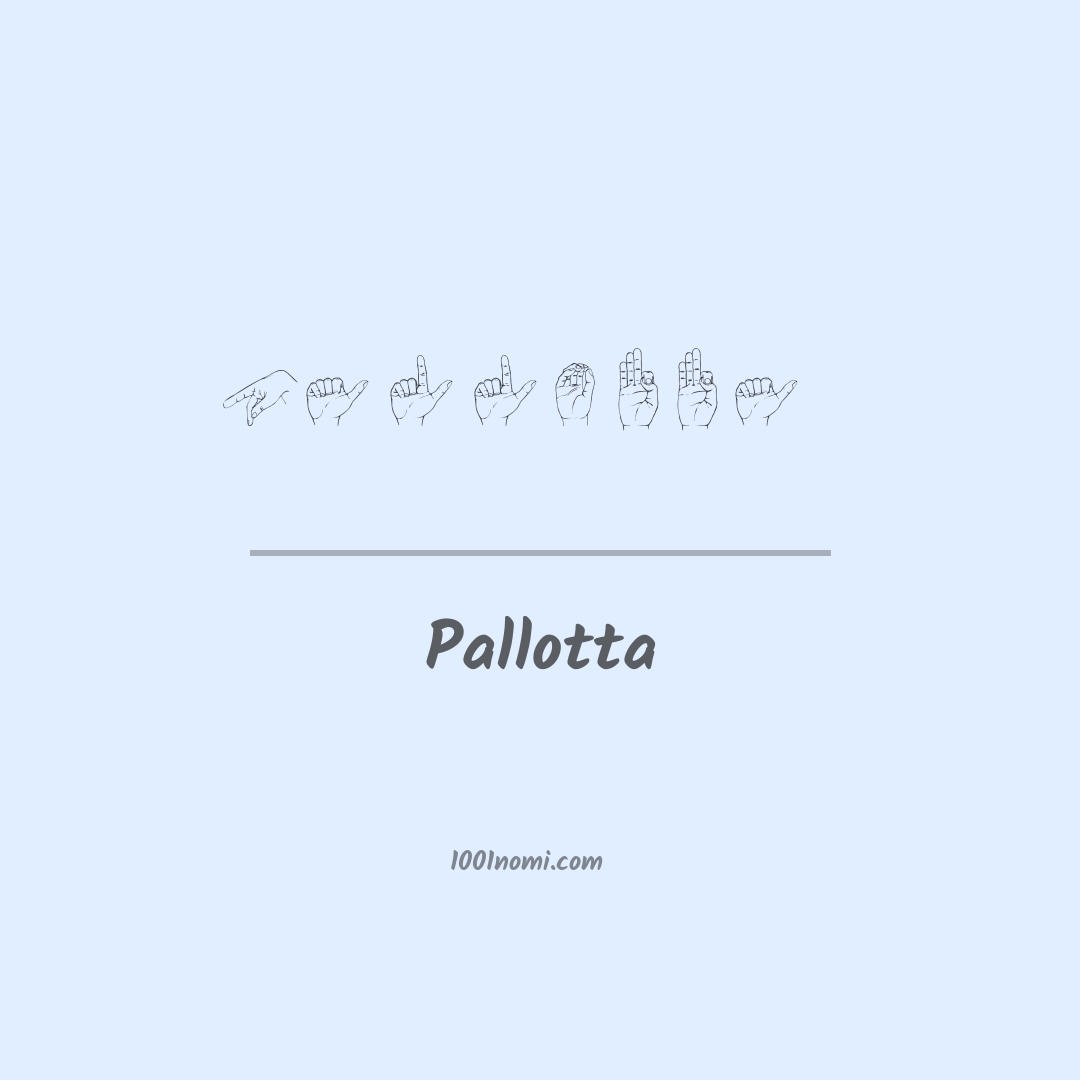 Pallotta nella lingua dei segni