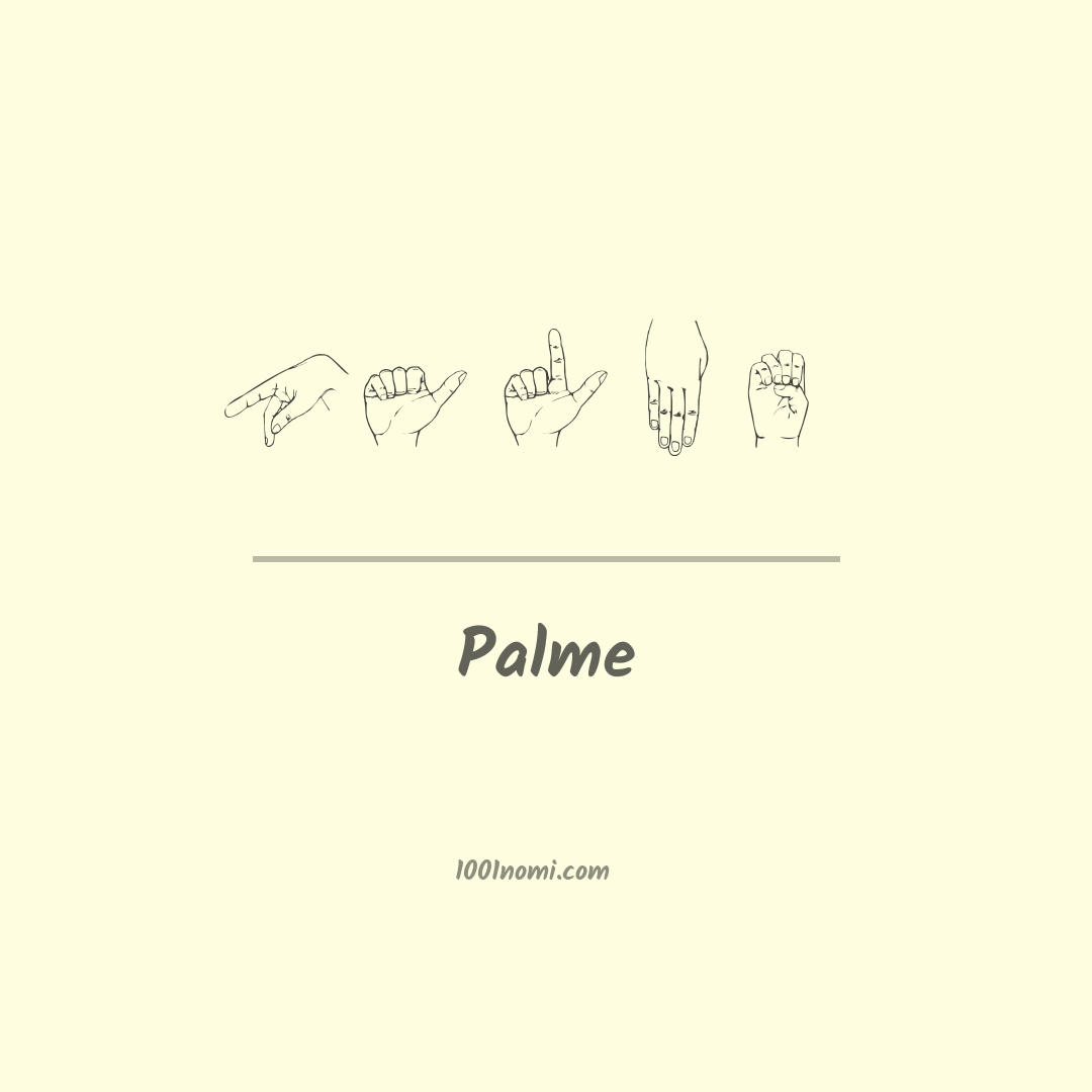 Palme nella lingua dei segni Palme nella lingua dei segni