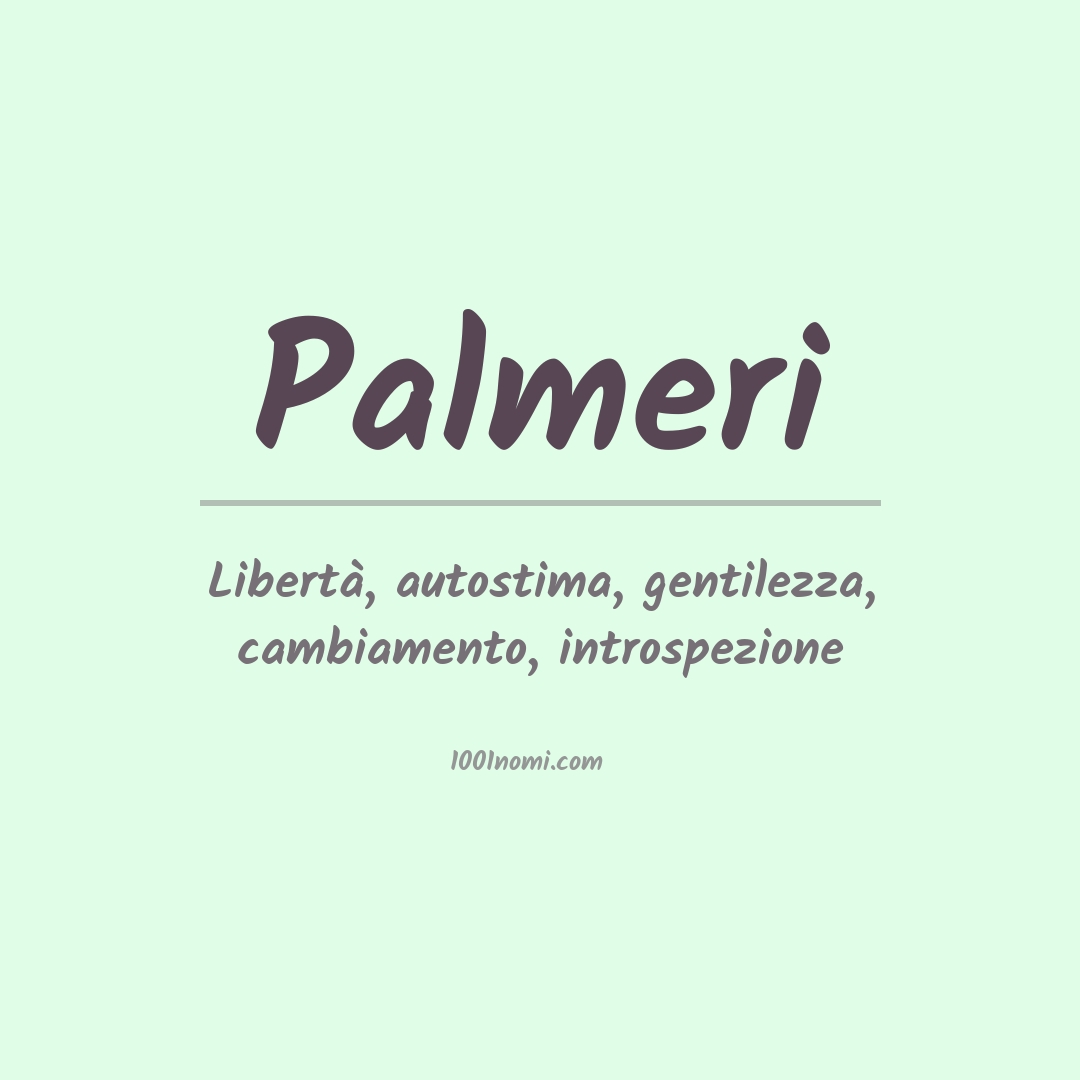 Significato del nome Palmeri