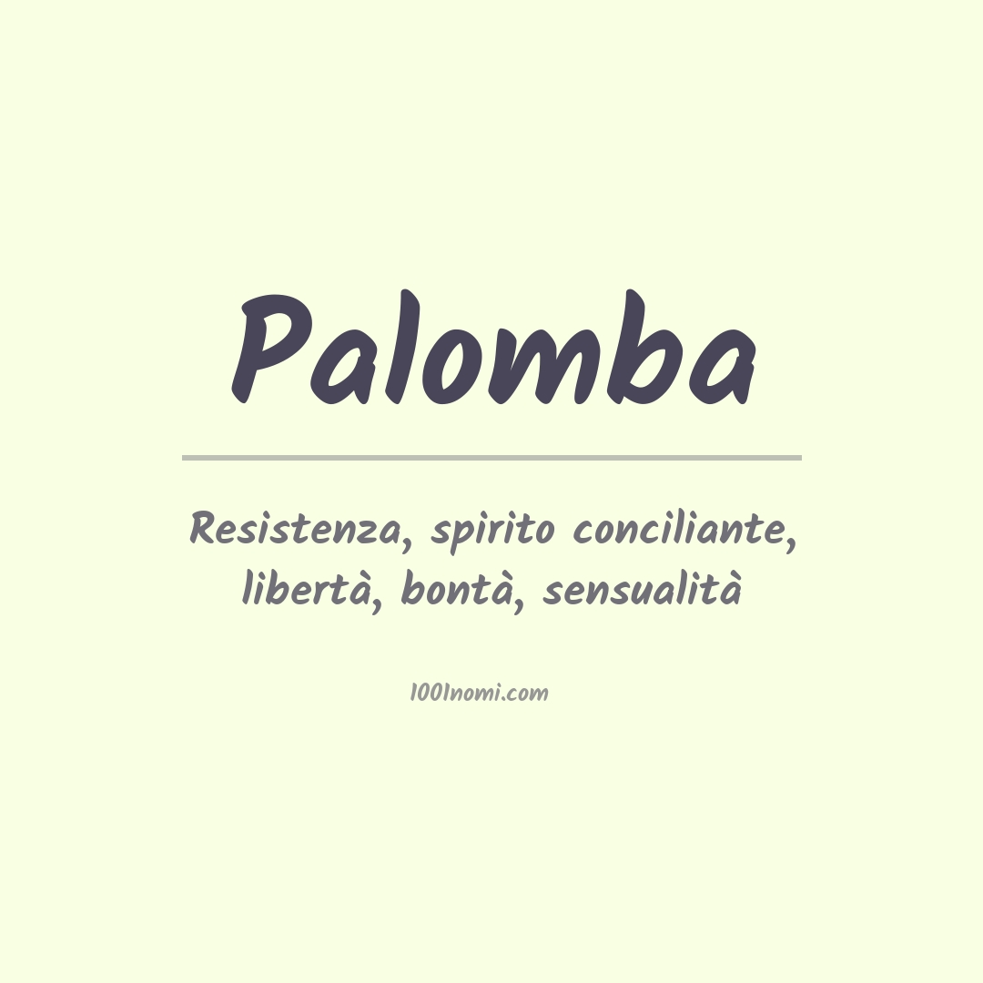 Significato del nome Palomba