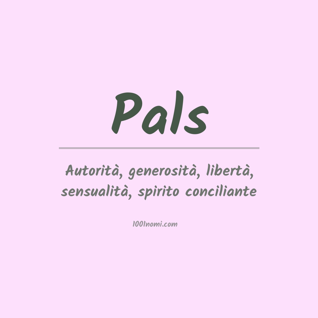 Significato del nome Pals