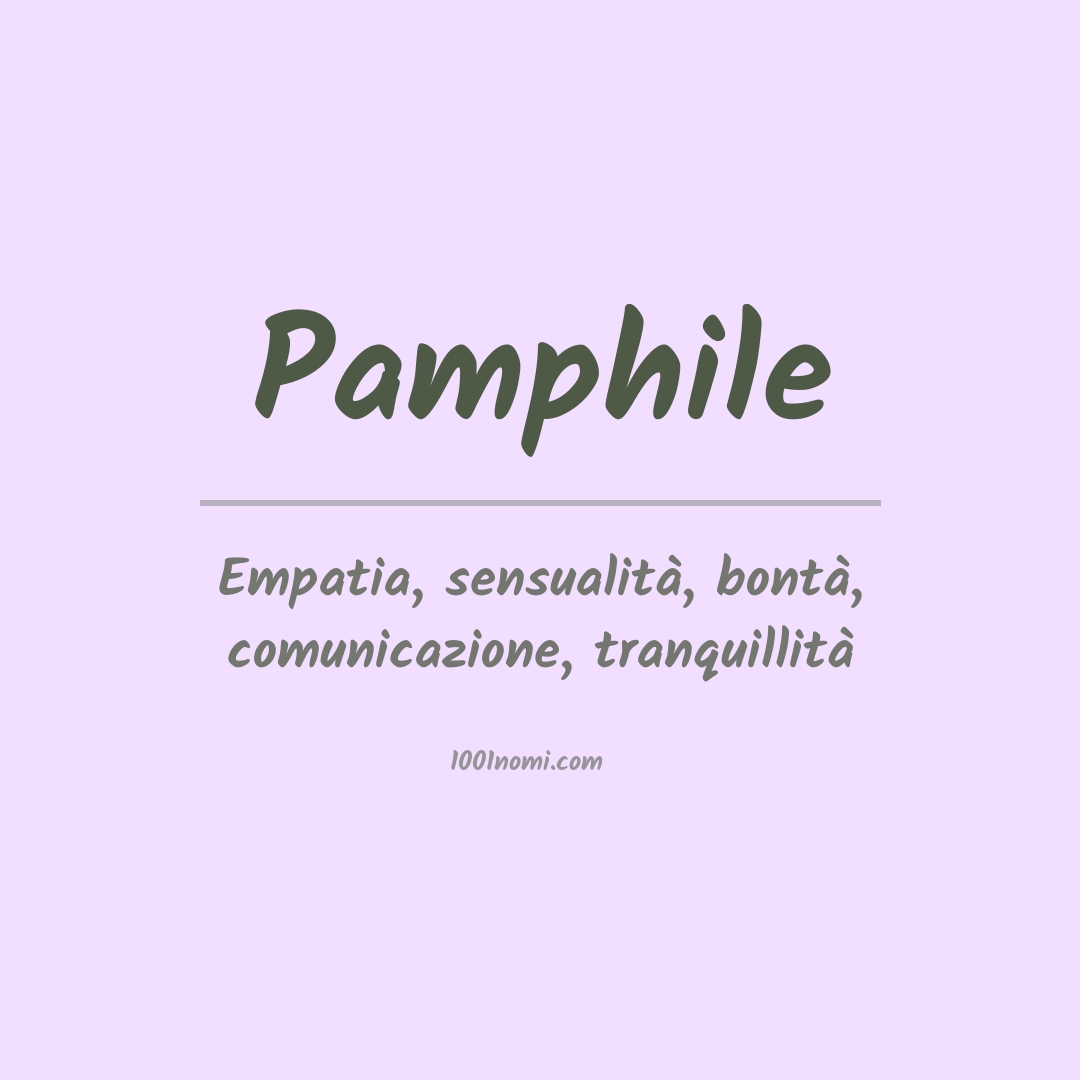 Significato del nome Pamphile