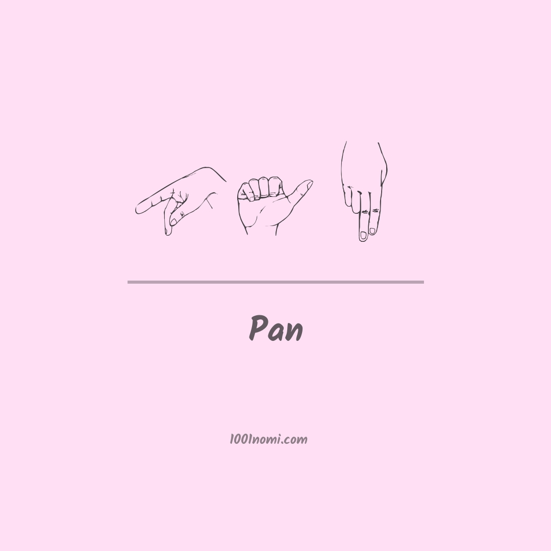 Pan nella lingua dei segni