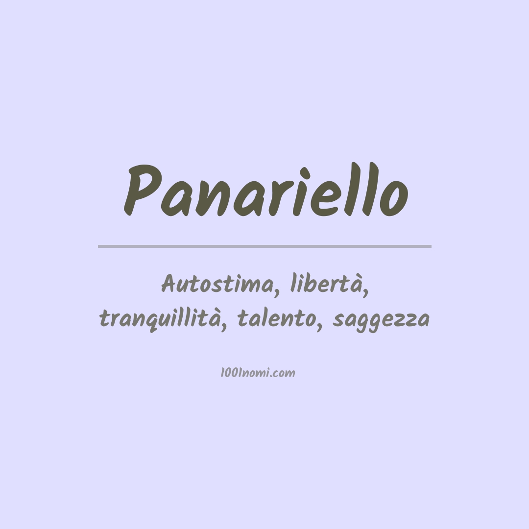 Significato del nome Panariello