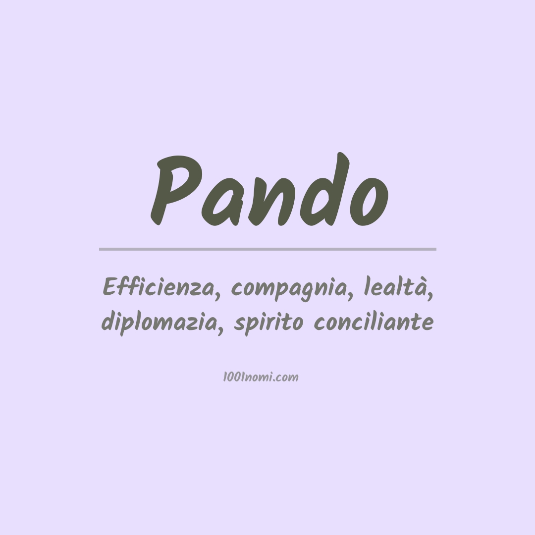 Significato del nome Pando