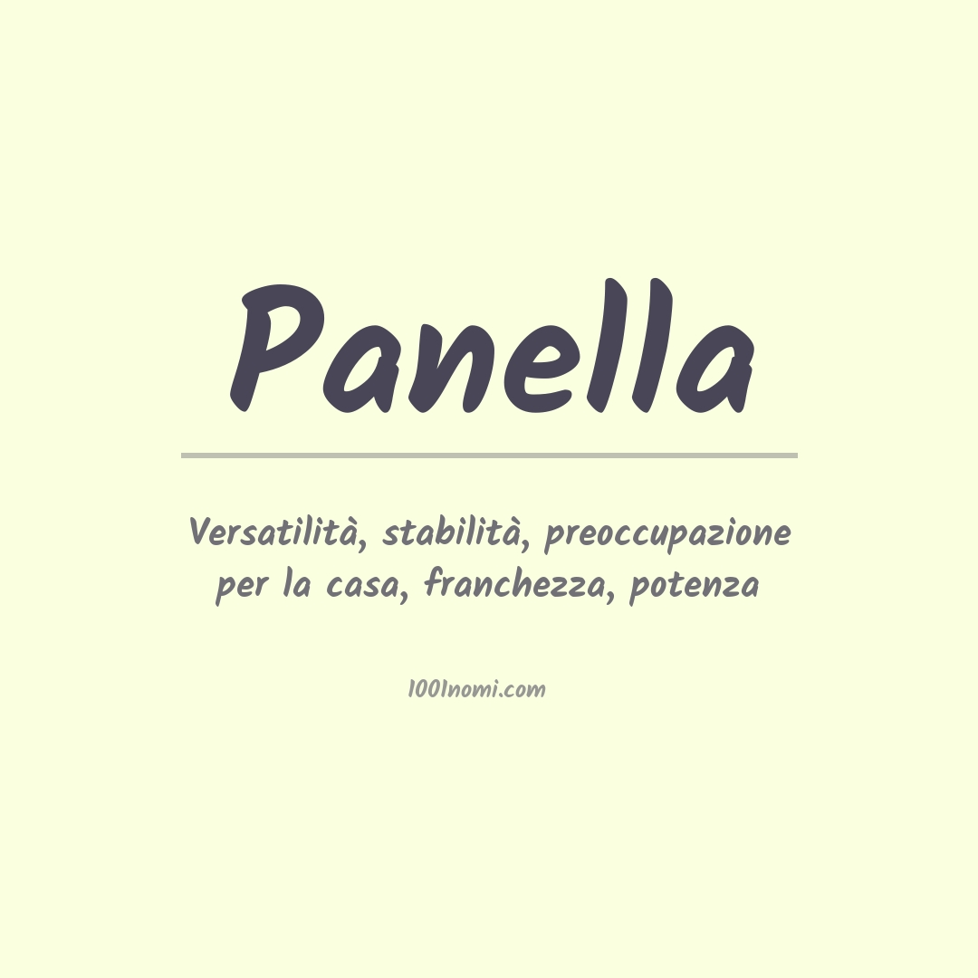 Significato del nome Panella