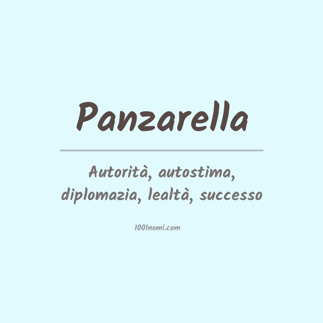 Significato del nome Panzarella