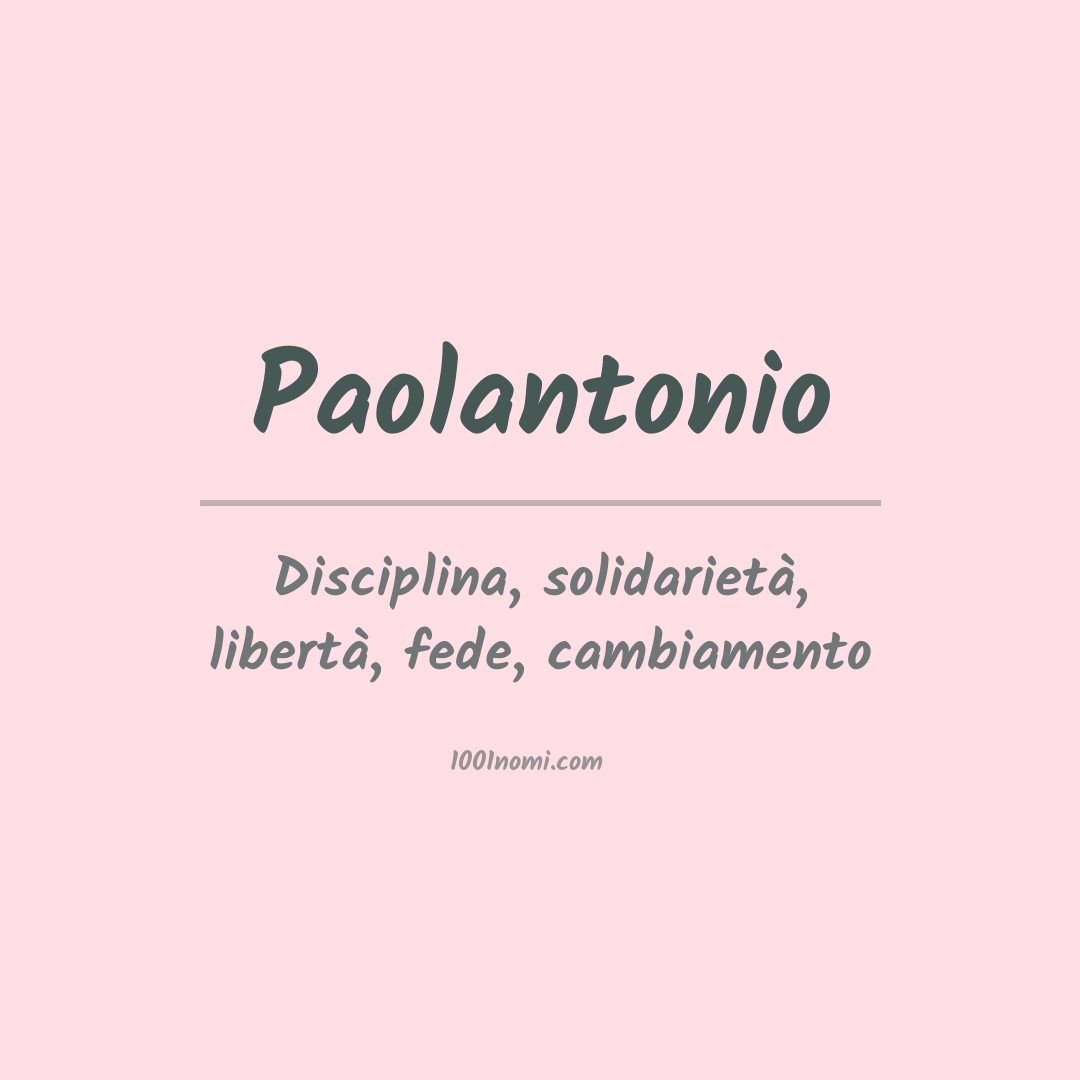 Significato del nome Paolantonio