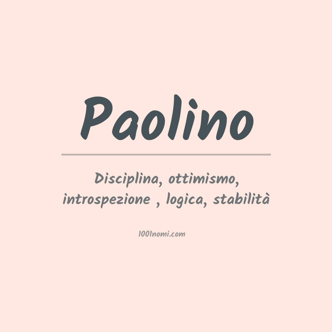 Significato del nome Paolino