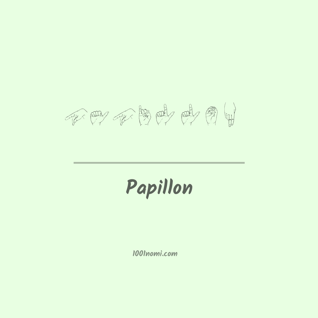 Papillon nella lingua dei segni Papillon nella lingua dei segni