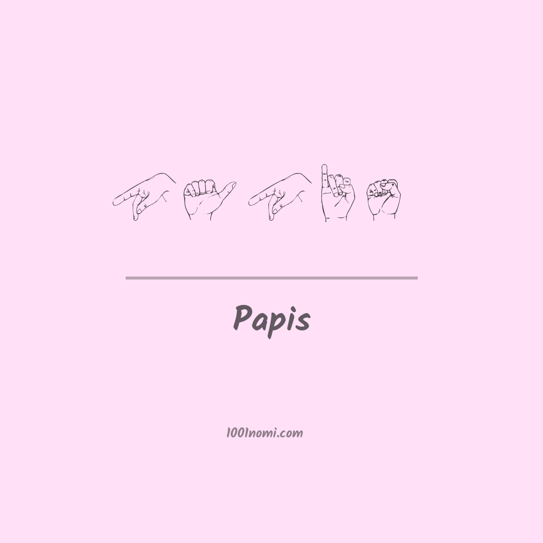 Papis nella lingua dei segni Papis nella lingua dei segni