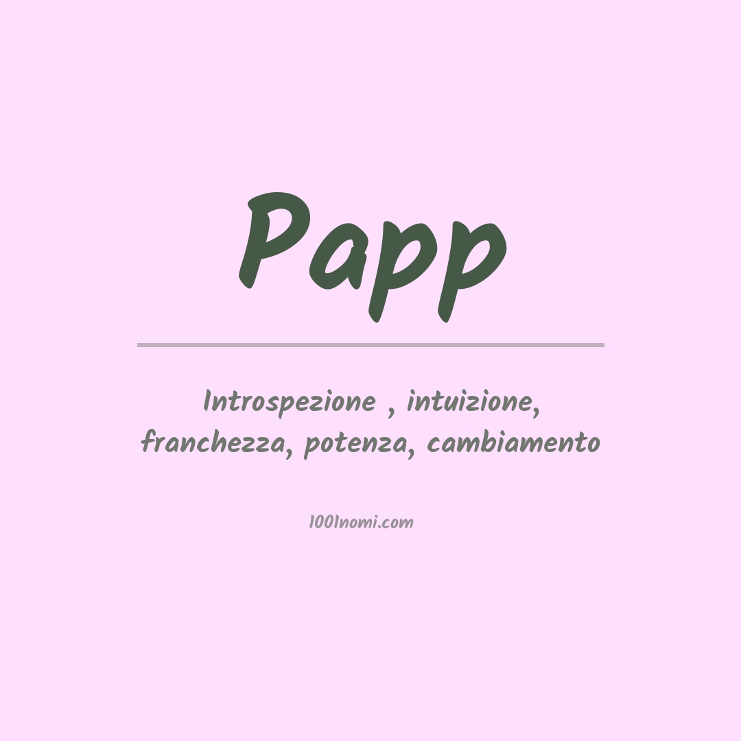 Significato del nome Papp