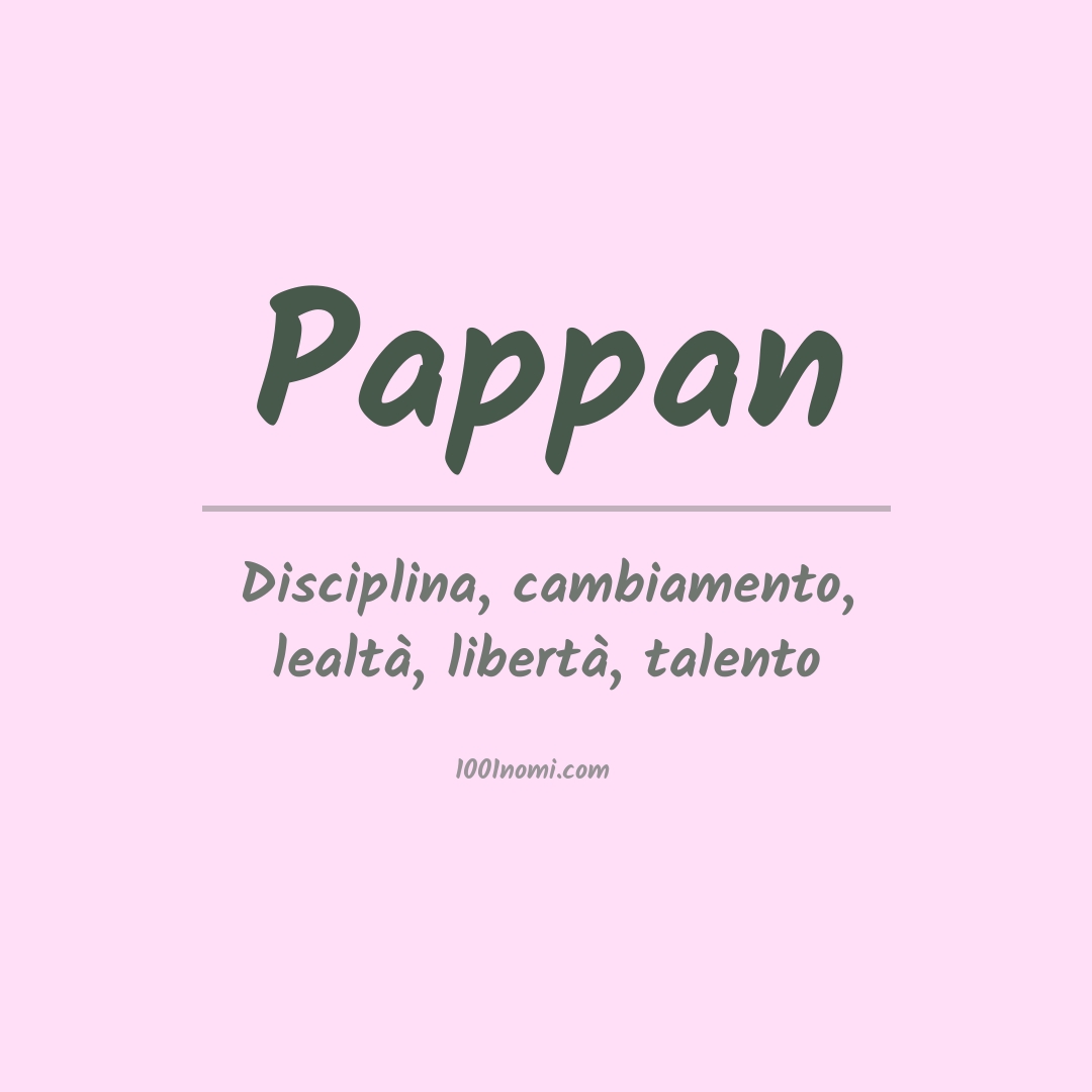 Significato del nome Pappan