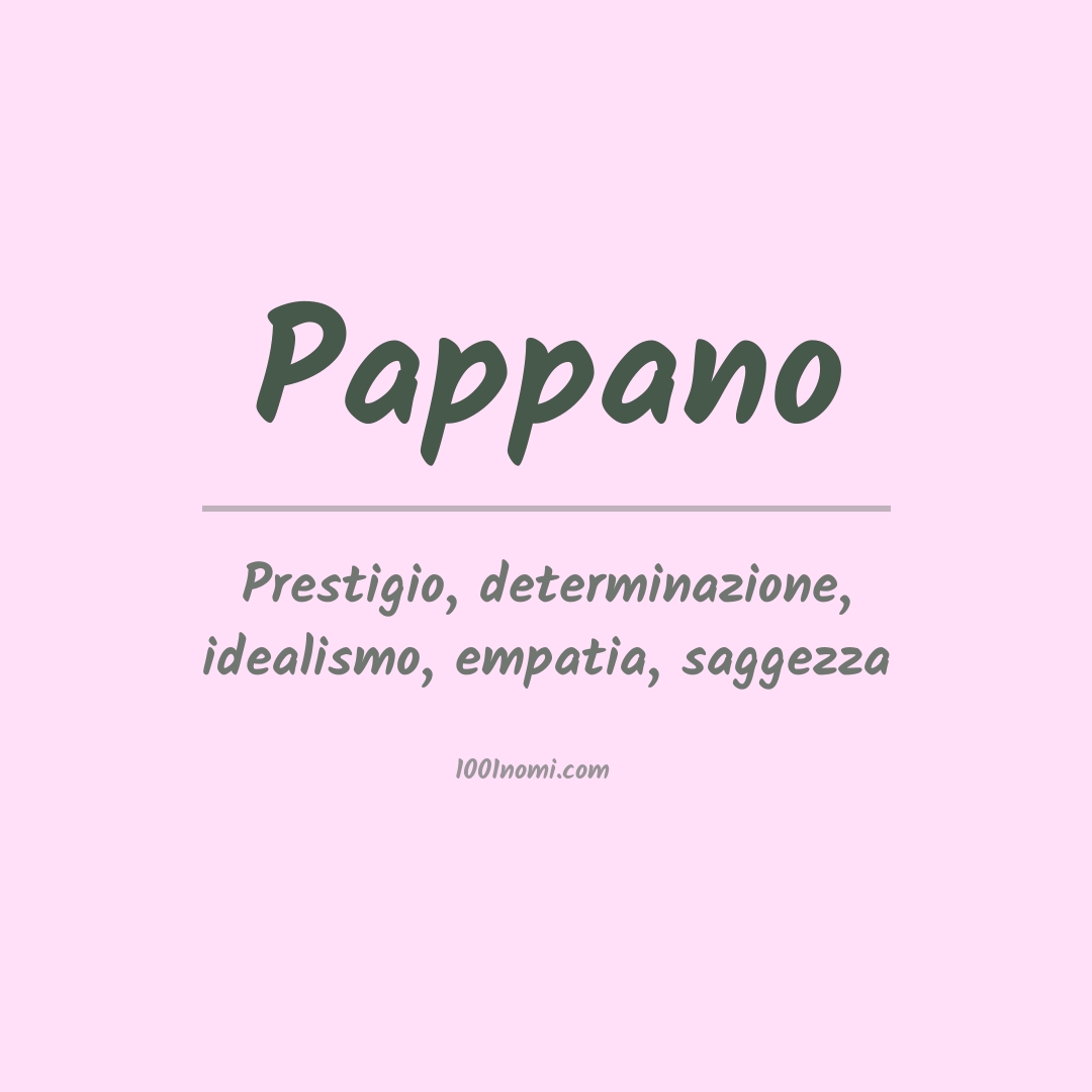 Significato del nome Pappano