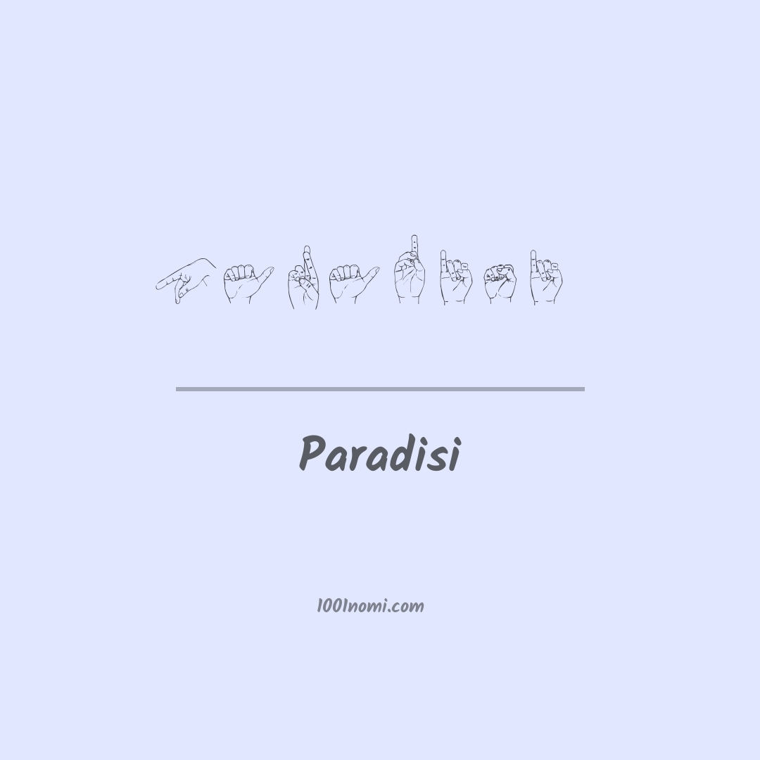 Paradisi nella lingua dei segni