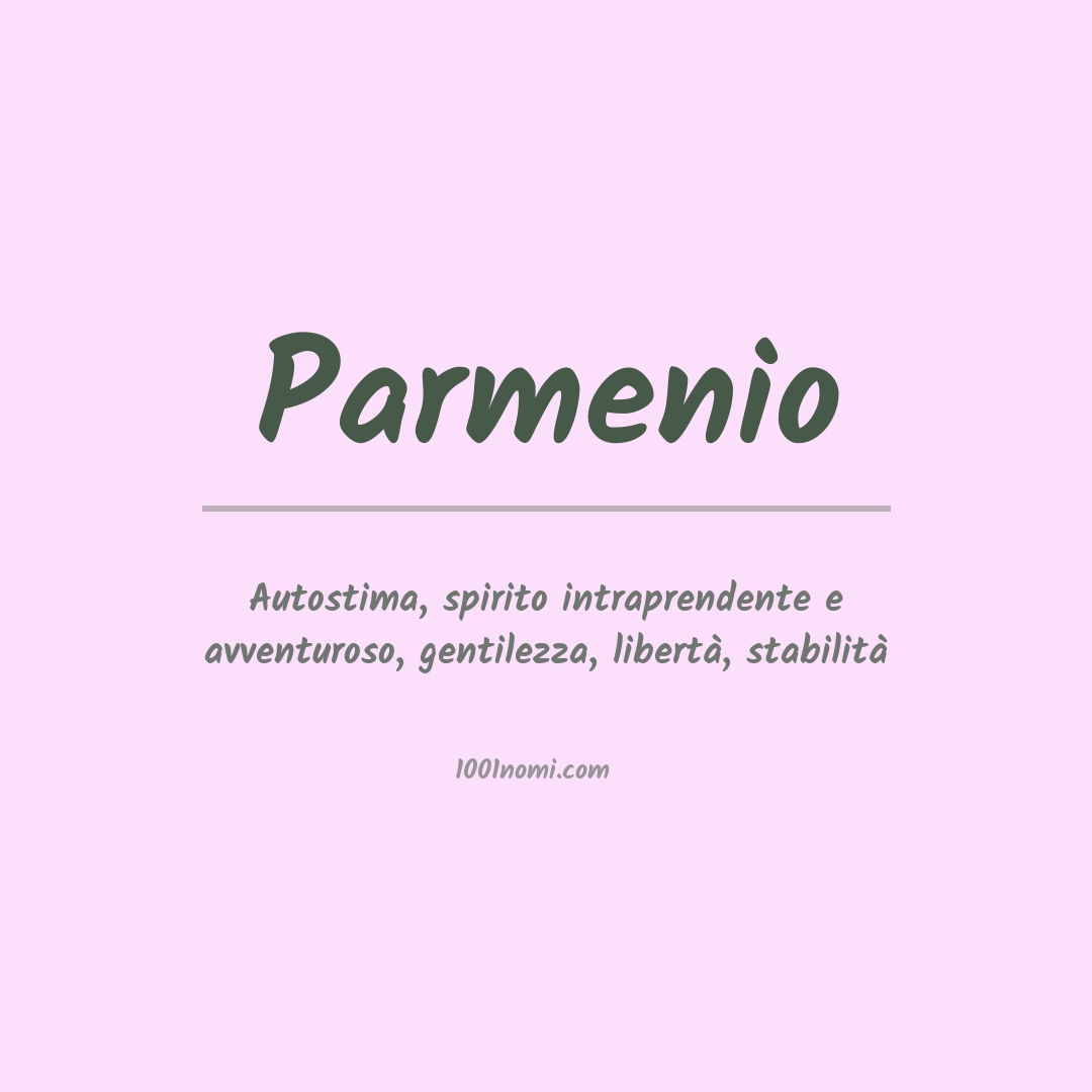 Significato del nome Parmenio