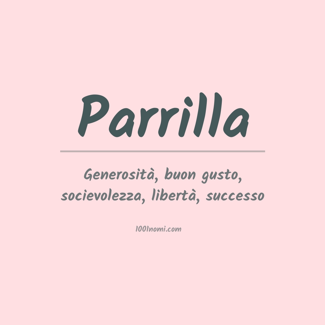 Significato del nome Parrilla