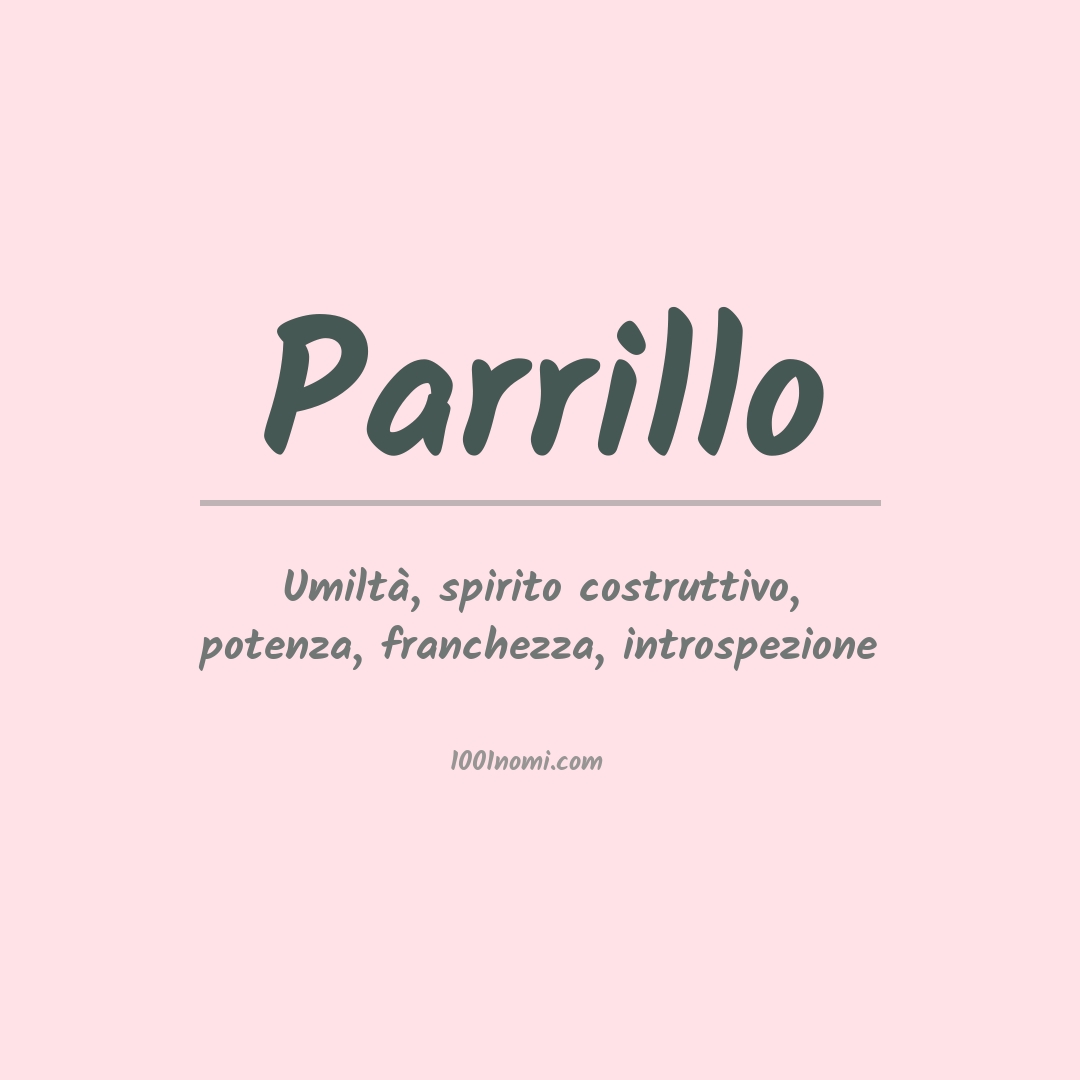 Significato del nome Parrillo