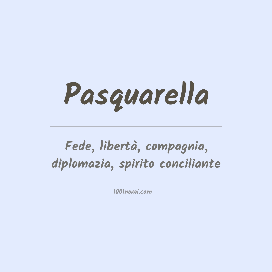 Significato del nome Pasquarella