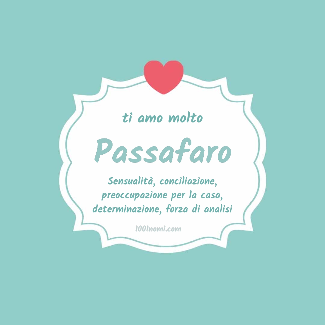 Ti amo molto Passafaro