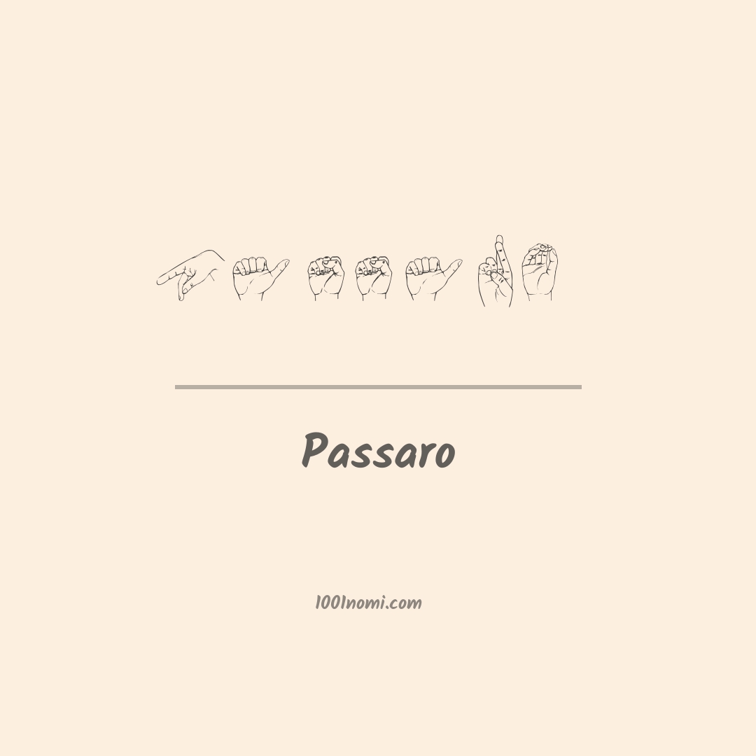 Passaro nella lingua dei segni Passaro nella lingua dei segni