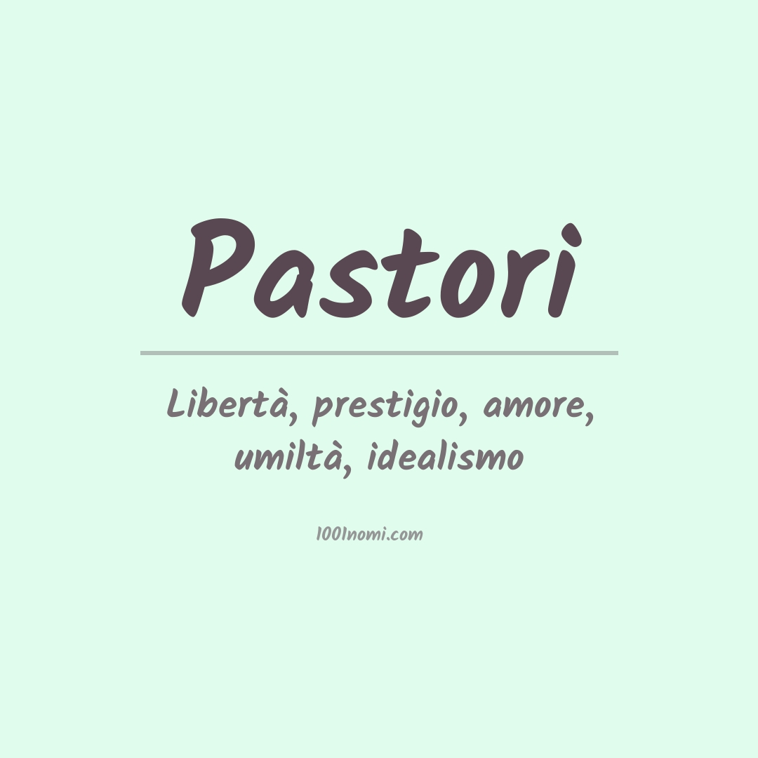 Significato del nome Pastori