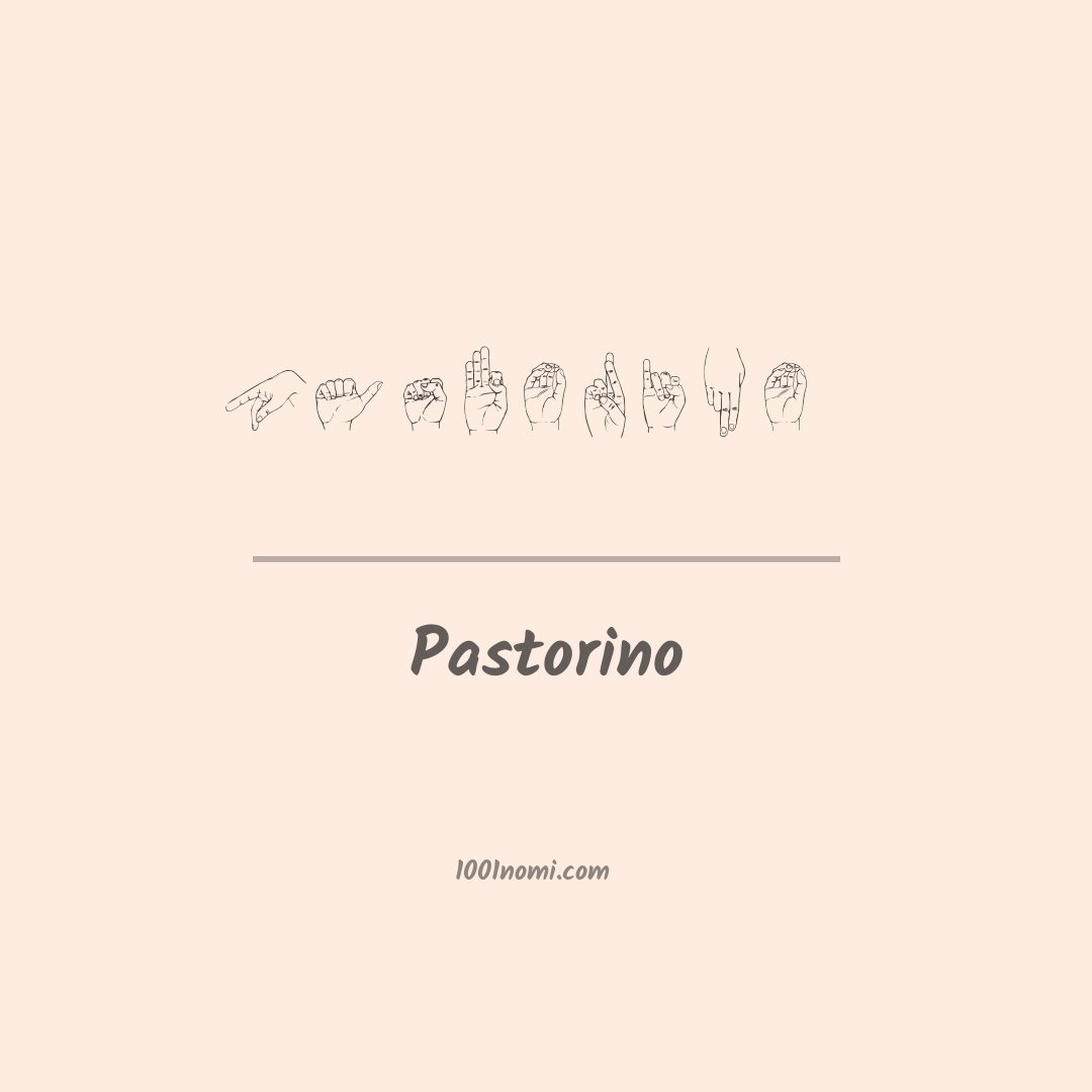 Pastorino nella lingua dei segni Pastorino nella lingua dei segni