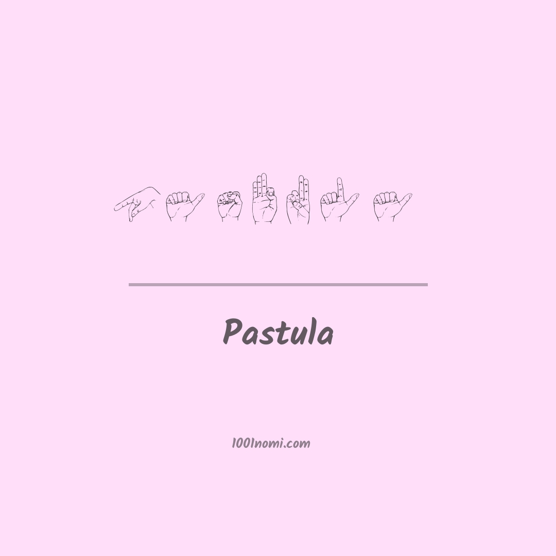 Pastula nella lingua dei segni