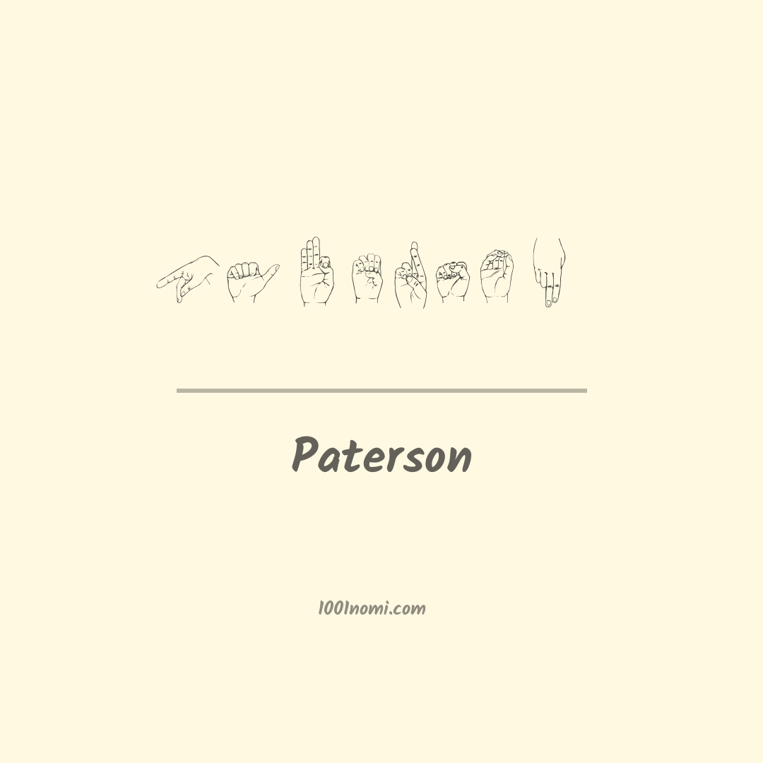 Paterson nella lingua dei segni