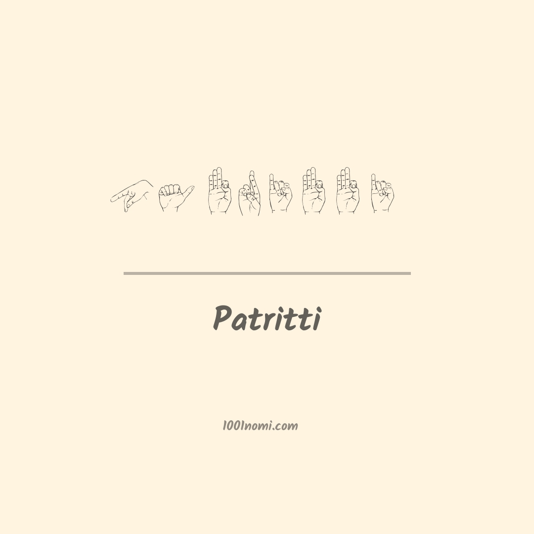 Patritti nella lingua dei segni