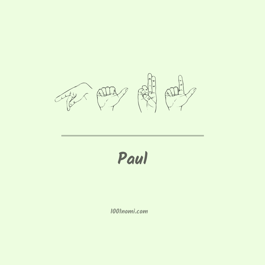 Paul nella lingua dei segni
