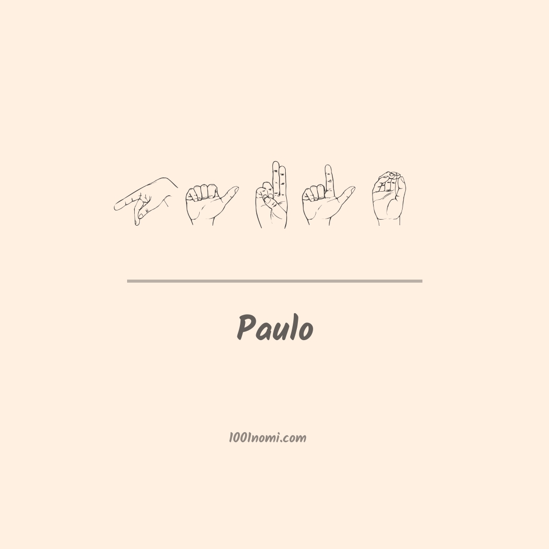 Paulo nella lingua dei segni