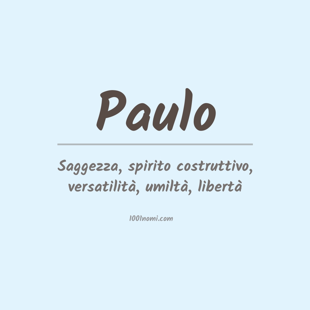 Significato del nome Paulo