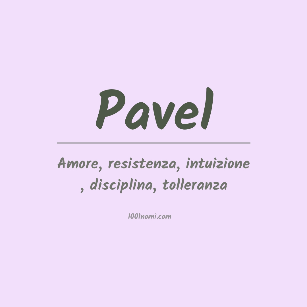 Significato del nome Pavel