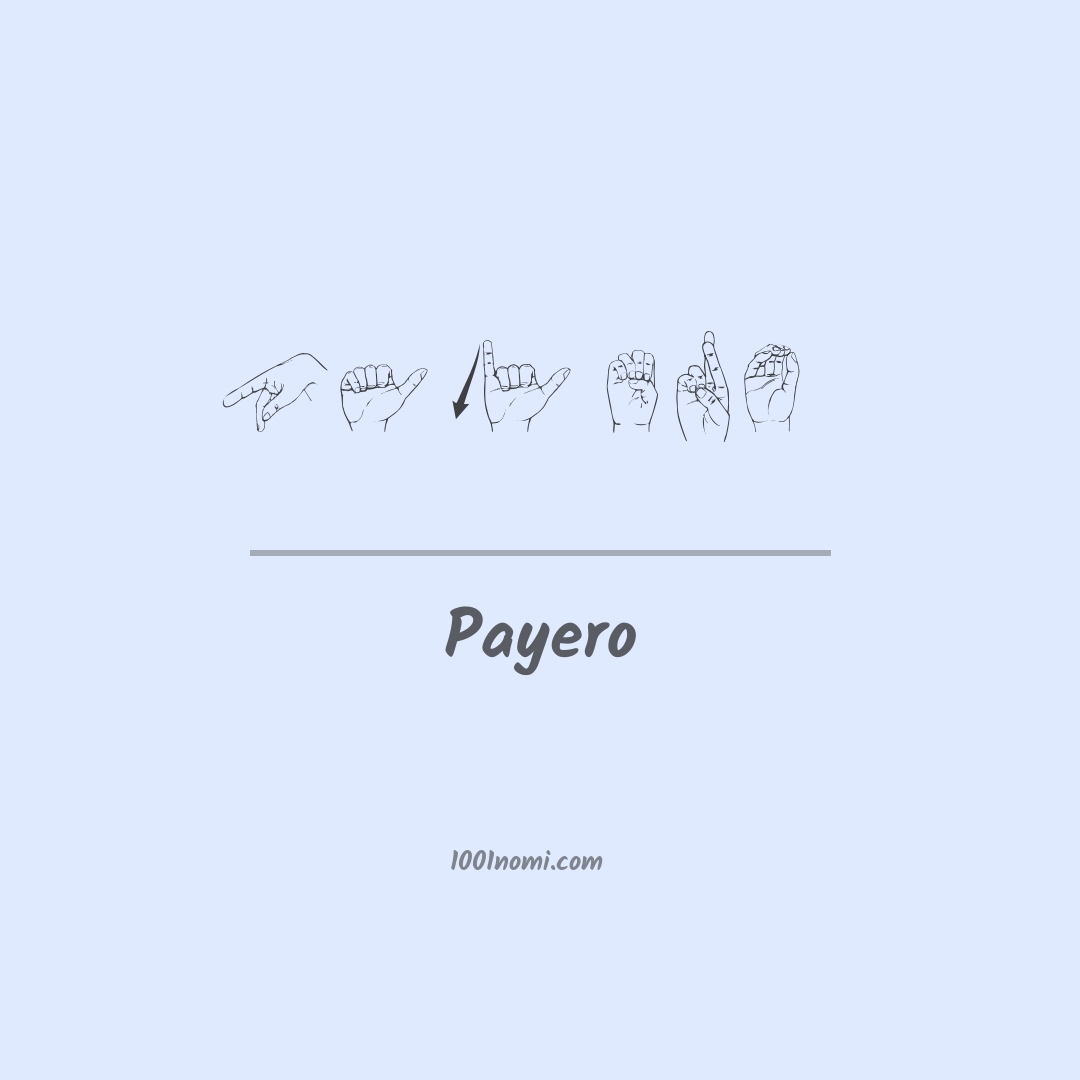 Payero nella lingua dei segni