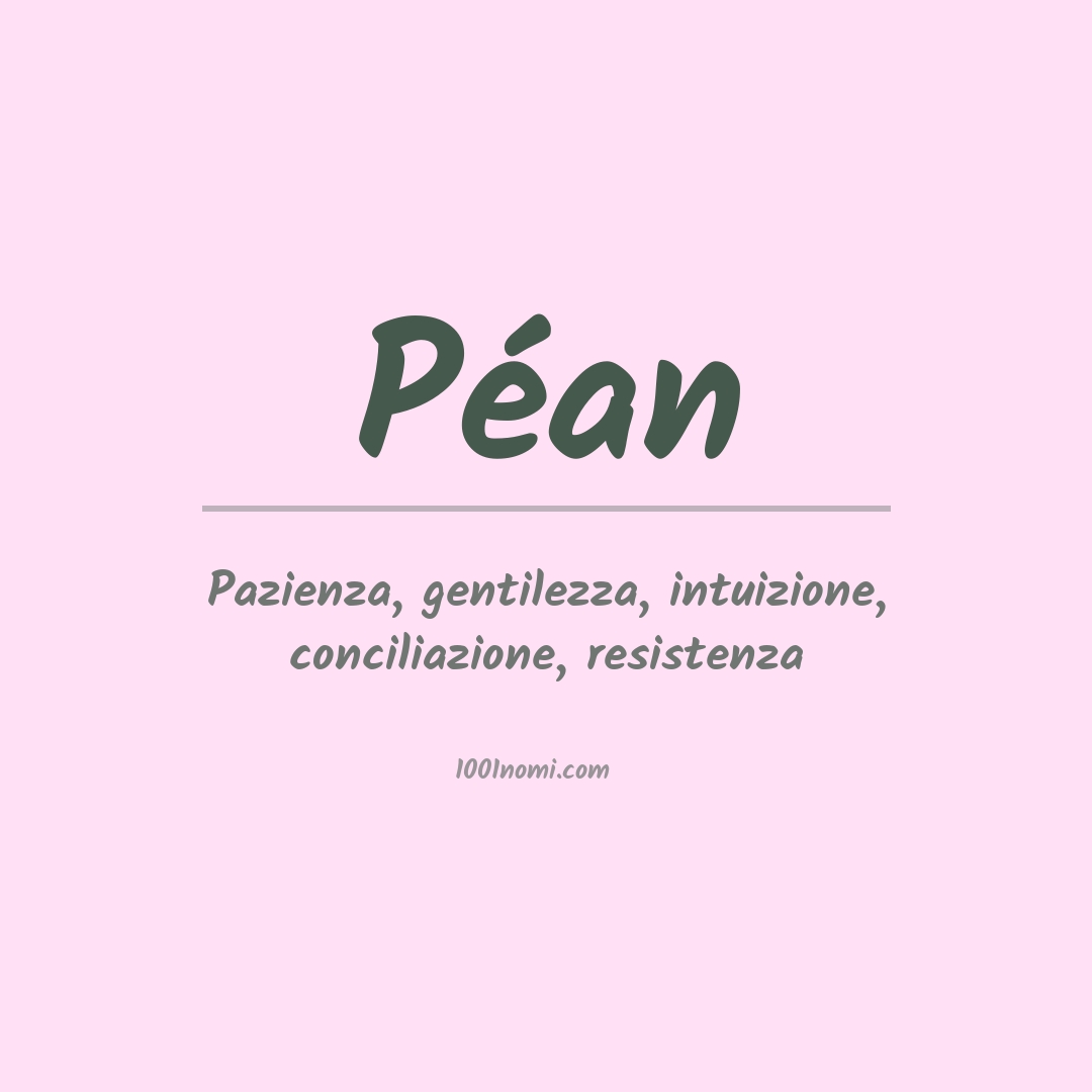 Significato del nome Péan