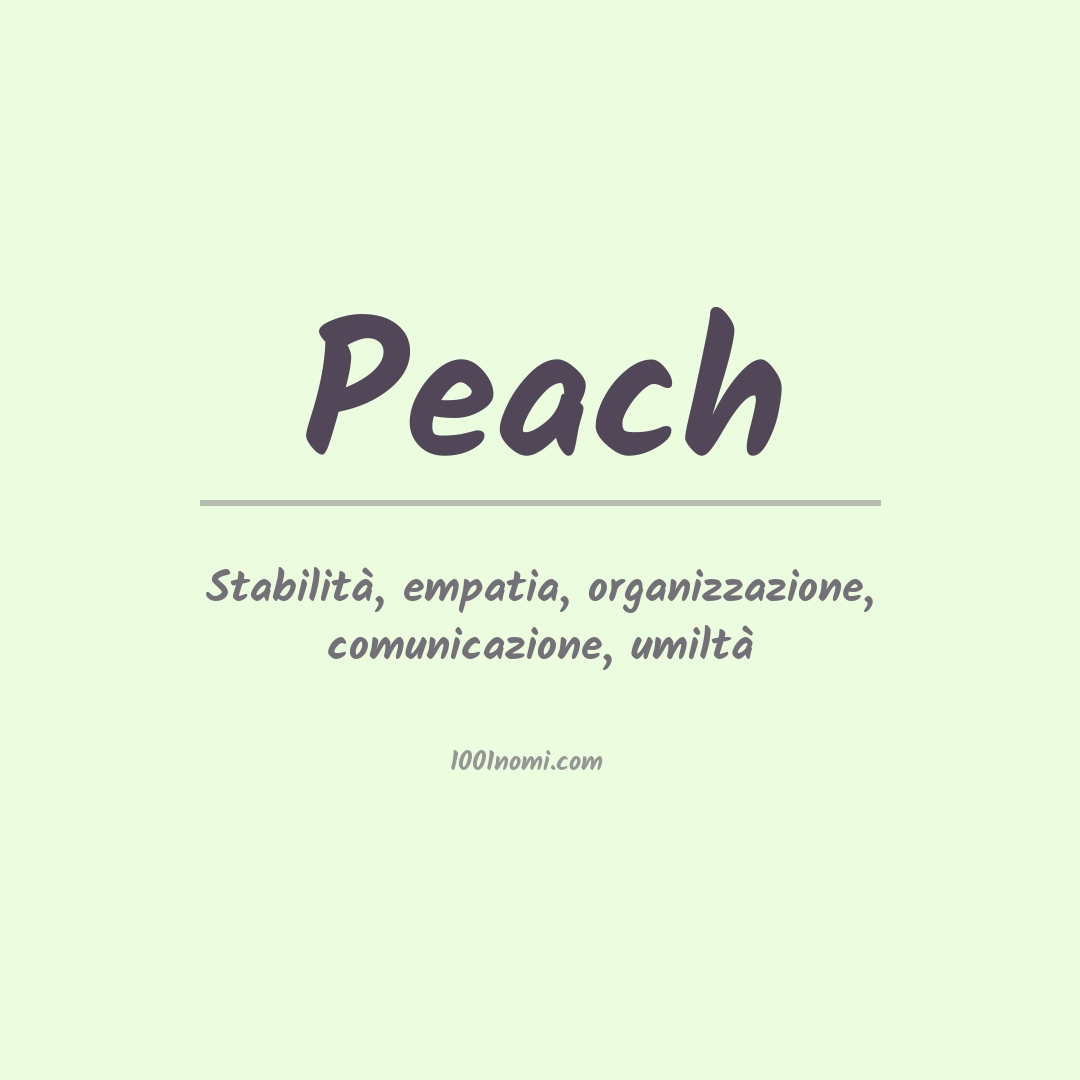 Significato del nome Peach