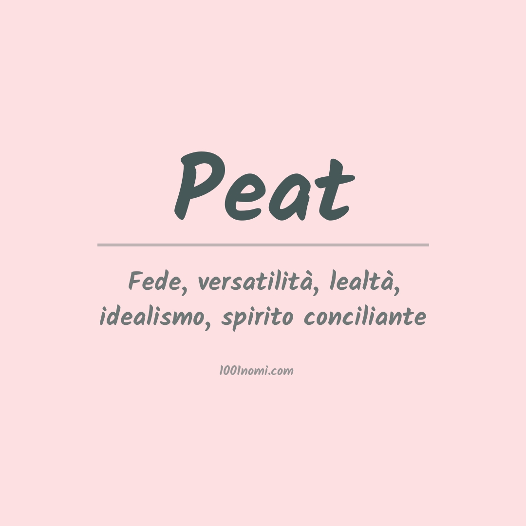 Significato del nome Peat