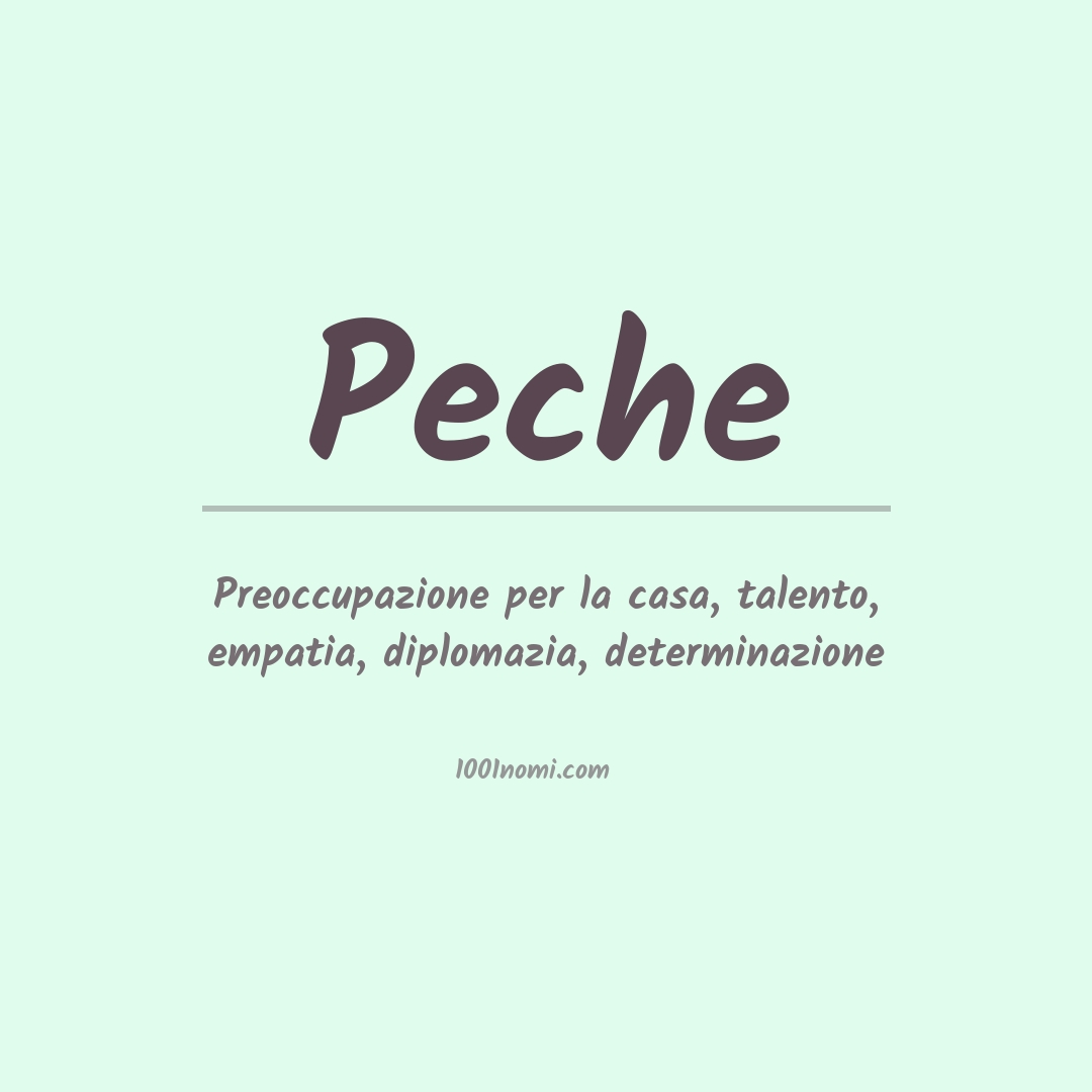 Significato del nome Peche Significato del nome Peche
